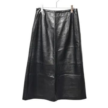 새상품급 [ 빈티지 ] 가죽 스커트 A라인 스커트 천연 가죽 (L)