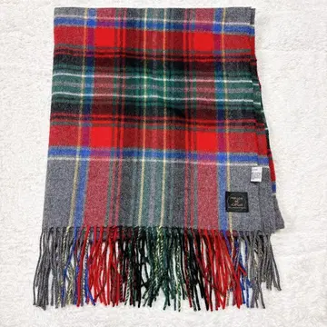 하우스 오브 로터스 캐시미어 체크 무늬 머플러 스톨 대형 키리시마 카렌