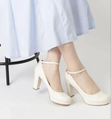 에스페란자 3WAY 청키힐 펌프스 브라이덜 신발
