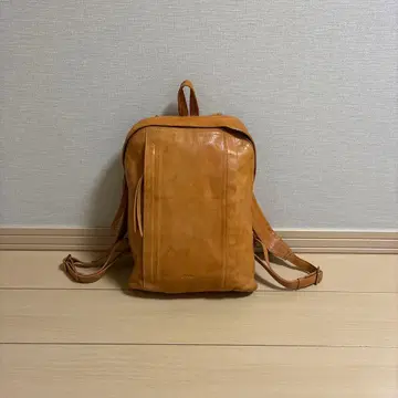 genten 카멜 가죽 백팩