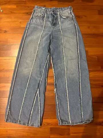 ZARA 프린지 BAGGY FIT 데님 팬츠