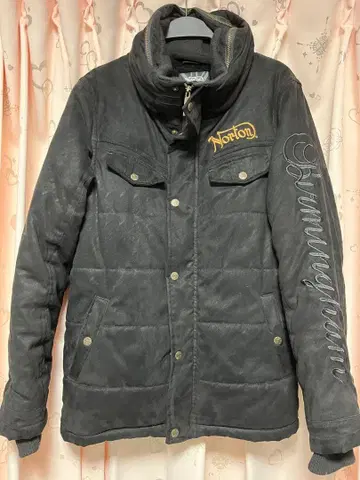 Norton 블랙 퀼팅 자켓