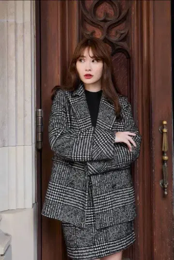 Herlipto 헤밍웨이 체크 트위드 셋업