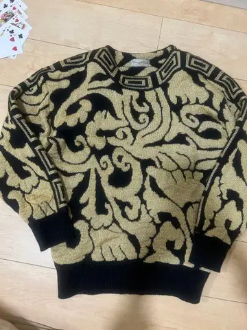 긴팔 니트 골드 여성용 니트 스웨터