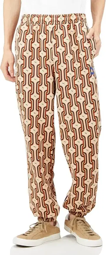 푸마 트레이닝복 레트로 프린트 라픽 스웨트 팬츠