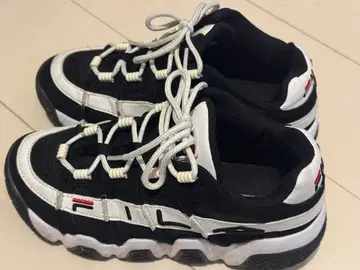 FILA 바리케이드 XT 97 통굽 블랙 화이트 스니커즈 24cm