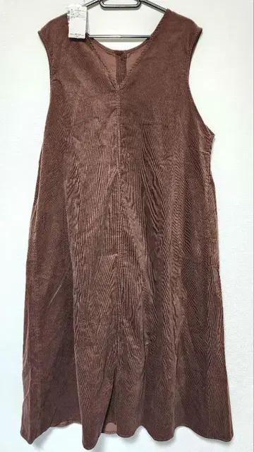 사만사 모스모스 코듀로이 앞뒤 착용 점퍼 스커트 브라운 프리 사이즈