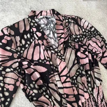 코르코바도 나비 무늬 롱 슬리브 맥시 원피스 S