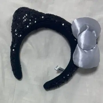 [정품] USJ 키티 머리띠 블랙 스팽글
