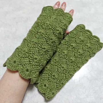 48 따뜻한 핸드 워머 그린 말차 핸드메이드 암 워머