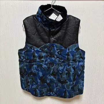 새상품 미사용 MODIFIED 카모플라주 네이비 다운 베스트 M