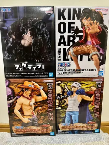 원피스 피규어 4체 루피 검은 수염 에이스 로