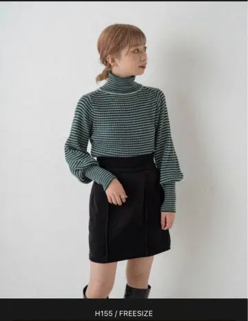 Kastane 볼륨 슬리브 터틀 니트