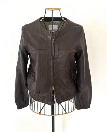 새상품급 IENA 이에나 램 가죽 노카라 자켓 M 양가죽 라이더