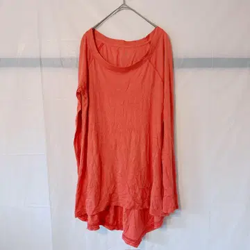 새상품급 GREY STATE 오렌지 긴팔 튜닉 [ S ] 무지 심플