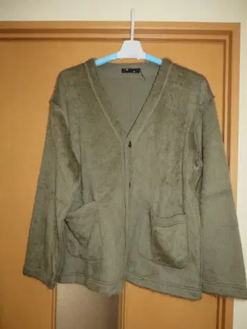 모헤어 느낌 가디건 모스그린 그런지 펑크 너바나