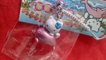 헬로키티 스트랩 수족관 한정판 피규어 지역 한정 돌고래 핑크