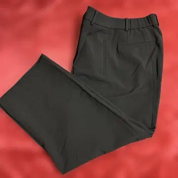 플라스테 PLST 여성용 와이드 팬츠 XL 블랙 두꺼운 원단 새상품급