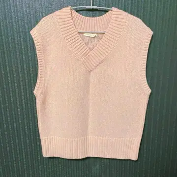 GALERIE VIE 핑크 니트 베스트 [투모로우랜드]