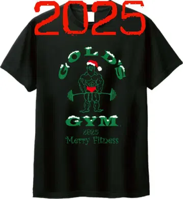 GOLD'S GYM 산타T셔츠 2025 L사이즈