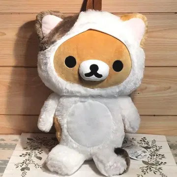 산엑스 릴랙스 더! 한가로운 고양이 봉제 인형 백팩 삼색 고양이