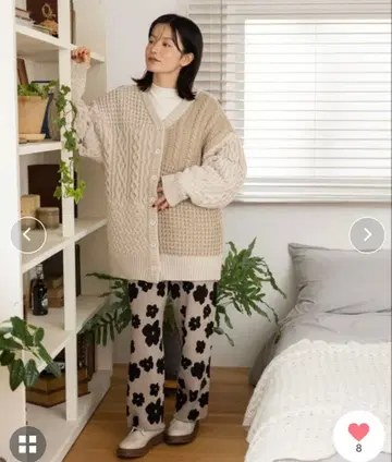 nikoand - 니코앤드 케이블 패치워크 가디건