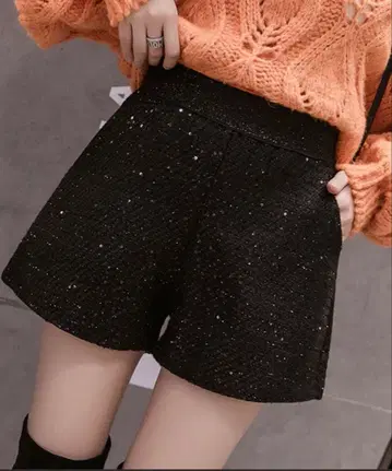 GLAMOROUS JANE 라메 트위드 숏팬츠 S 미사용 새상품