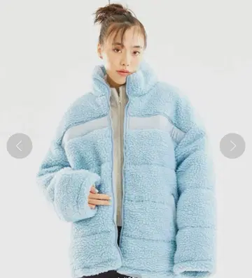 X-girl BOA PUFFER JACKET 라이트 블루 다운 M 사이즈