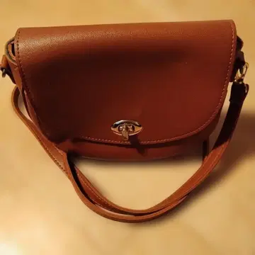 브라운 숄더백 플랩식