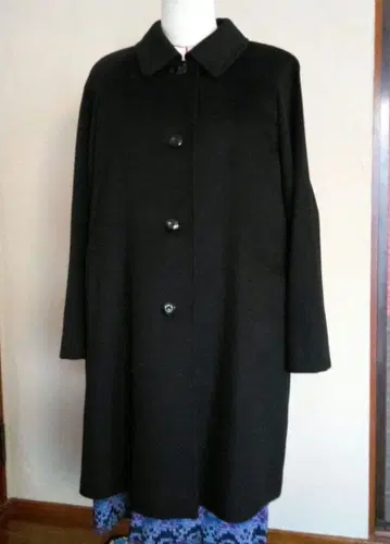 코트 오버 캐시미어 50% 울 50% 블랙 루즈핏 9호