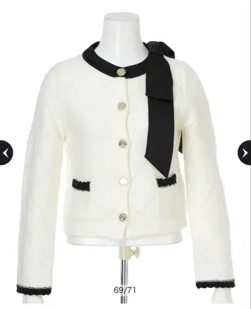 리란튜어 리본 니트 재킷