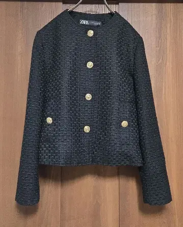 ZARA 블랙 노카라 자켓 M