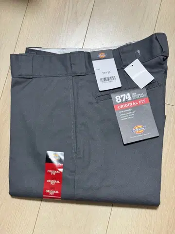 새상품 DICKIES 874 오리지널 핏 차콜 32x30