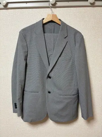 UNIQLO 그레이 비즈니스 정장 싱글 버튼