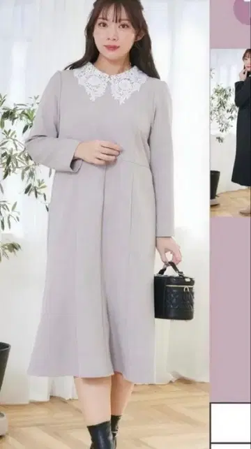 택 포함 새상품 시마무라 원피스 nanae 옷깃 레이스