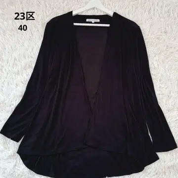 23구 UV 케어/접촉 냉감 멀티 기능 시어 롱 가디건 블랙 40