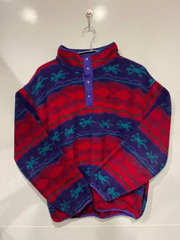 90s 엘엘빈 llbean 플리스 자켓 물고기 도마뱀