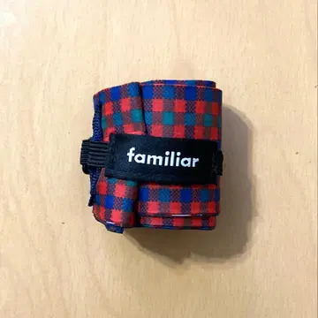 familiar 접이식 에코백 빨파 체크