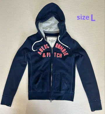 Abercrombie & Fitch 네이비 속기모 집업 후드티