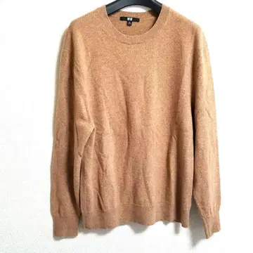 캐시미어 크루넥 니트 남성용 신사 XL 부드럽고 매끄러운 베이지