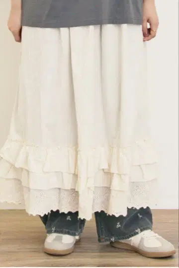 사만사 모스모스 페치 스커트 아이보리