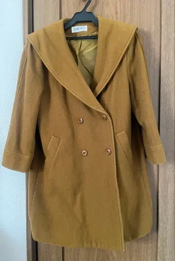 일본제 캐시미어 혼방 더블 버튼 코트 카키