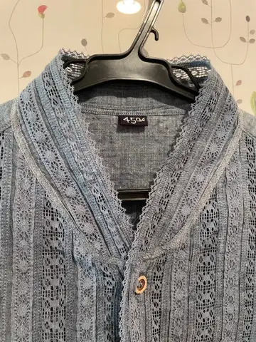 45rpm 인도 카디 사각 레이스 블라우스