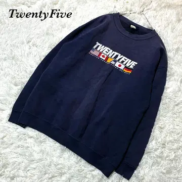 트웬티파이브 트레이닝복 M 네이비 크루넥 풀오버