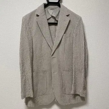 아오야마 양복 MORLES 시어서커 베이지 스트라이프 자켓