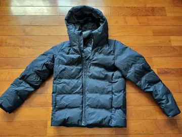 유니클로 네이비 후드 부착 다운 자켓