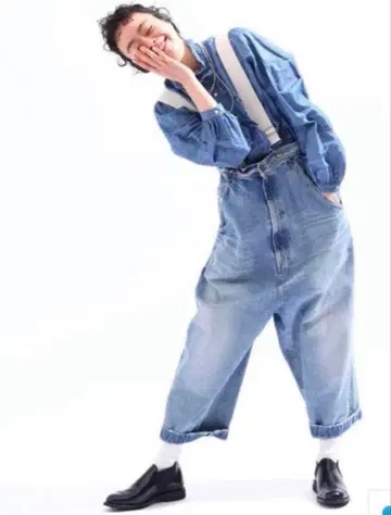 데님 살로펫 오버롤