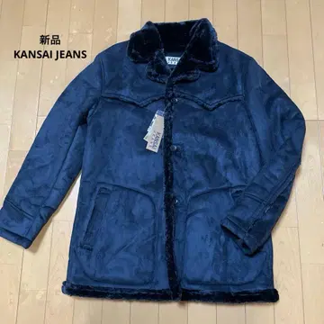 KANSAI JEANS 남성용 페이크 무스탕 자켓 블랙 M 사이즈