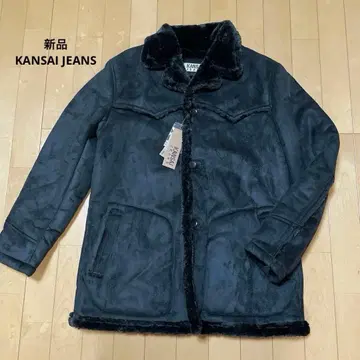 KANSAI JEANS 남성용 페이크 무스탕 자켓 블랙 M 사이즈