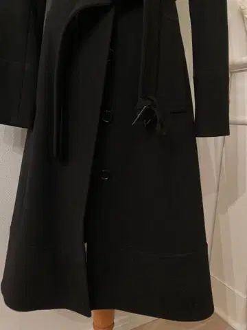 UNTITLED 블랙 고급 롱 코트